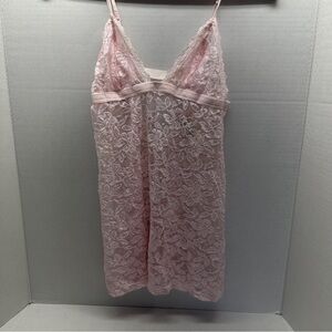 Delicate Pink Lace Slip